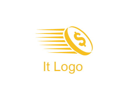 negative spacing coin with dollar sign