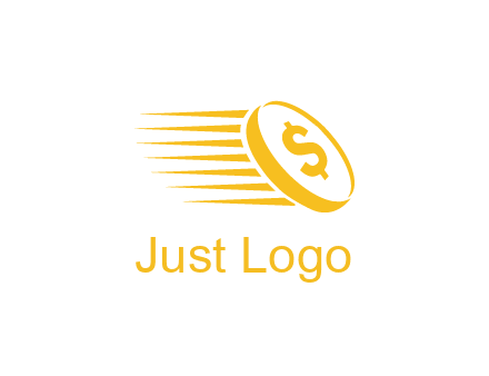 negative spacing coin with dollar sign