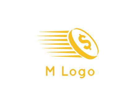 negative spacing coin with dollar sign