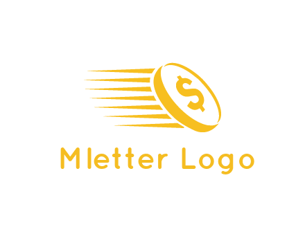 negative spacing coin with dollar sign