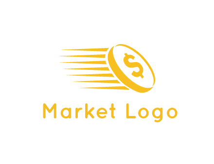 negative spacing coin with dollar sign