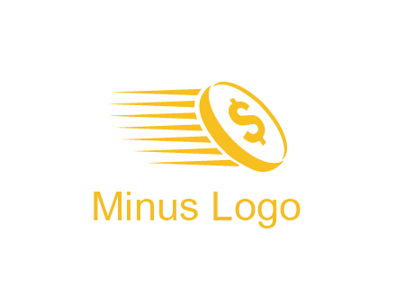negative spacing coin with dollar sign