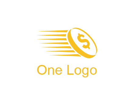 negative spacing coin with dollar sign