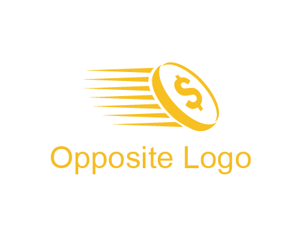 negative spacing coin with dollar sign