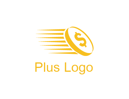 negative spacing coin with dollar sign
