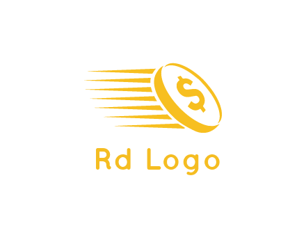 negative spacing coin with dollar sign