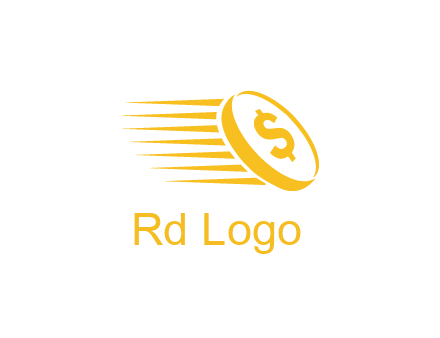 negative spacing coin with dollar sign