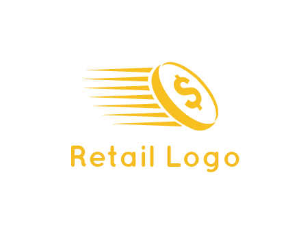 negative spacing coin with dollar sign