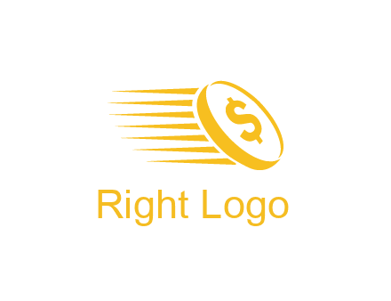 negative spacing coin with dollar sign