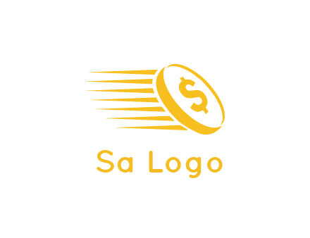 negative spacing coin with dollar sign