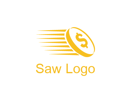 negative spacing coin with dollar sign
