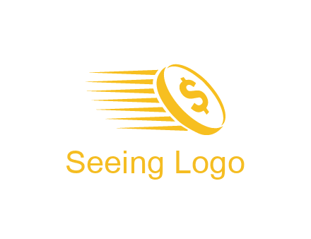 negative spacing coin with dollar sign