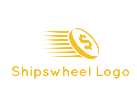 negative spacing coin with dollar sign