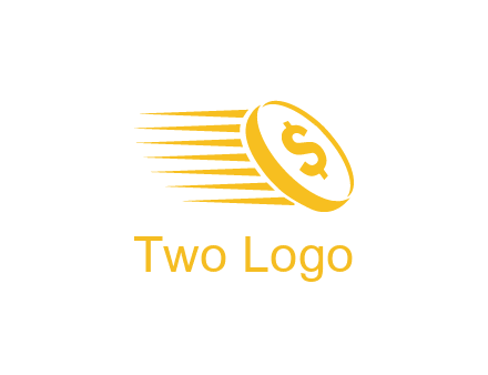 negative spacing coin with dollar sign