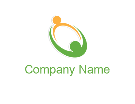 Hugging Abstract Logo Free Abstract People Logo Designs - DIY Abstract People Logo Maker ...