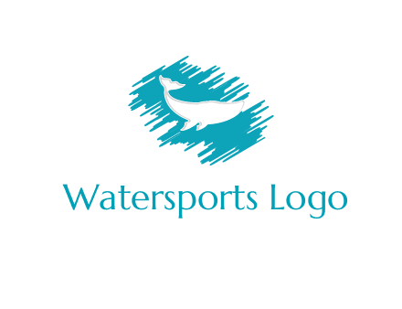 negative spacing whale in scribbled paint