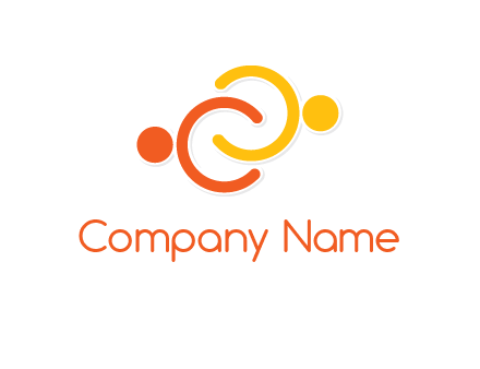 abstract people connecting symbol