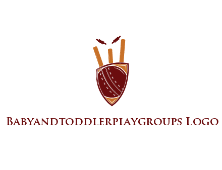wickets behind shield with cricket ball