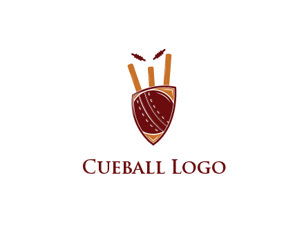 wickets behind shield with cricket ball