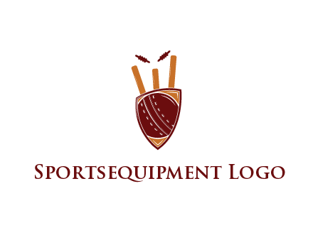 wickets behind shield with cricket ball