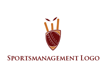 wickets behind shield with cricket ball