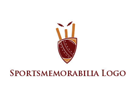 wickets behind shield with cricket ball