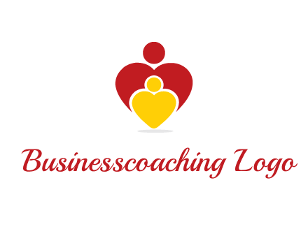 caring people in heart shape graphic