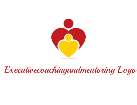 caring people in heart shape graphic