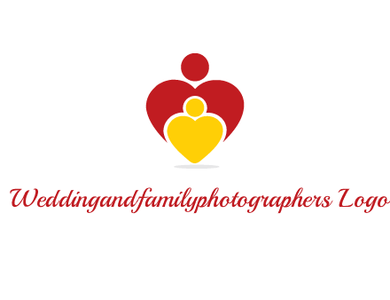 caring people in heart shape graphic