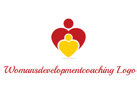 caring people in heart shape graphic