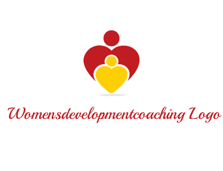 caring people in heart shape graphic