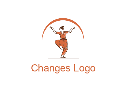 dancer under curved line
