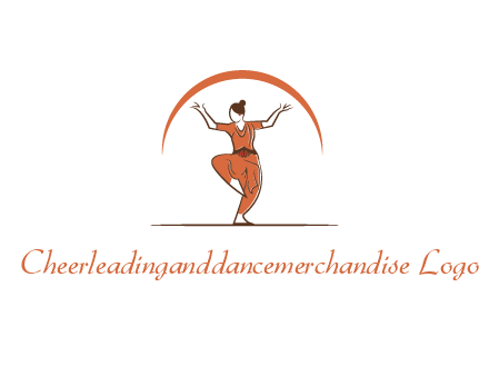 dancer under curved line