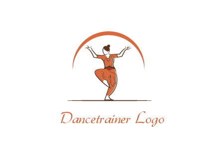dancer under curved line