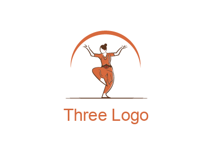 dancer under curved line