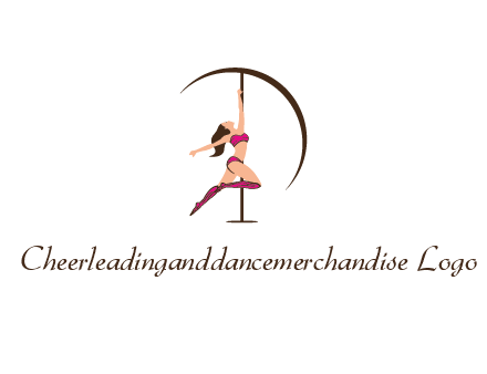 pole dancer dancing on pole