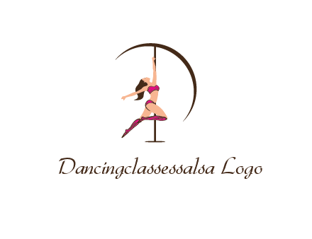pole dancer dancing on pole