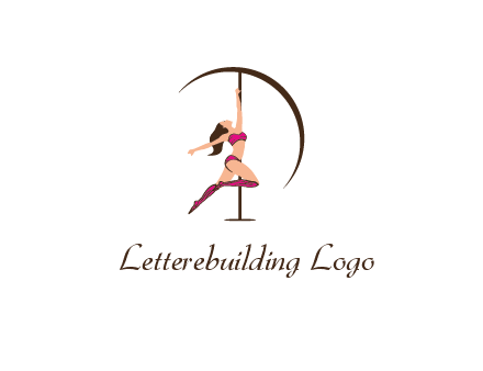 pole dancer dancing on pole