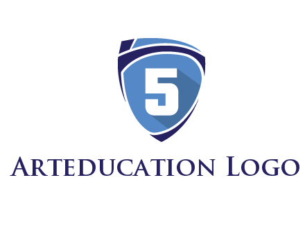 number 5 on shield logo
