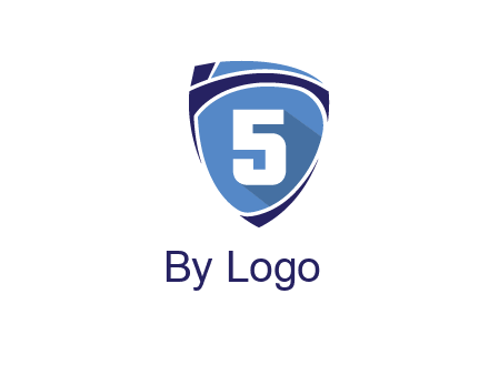 number 5 on shield logo