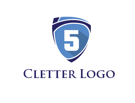 number 5 on shield logo