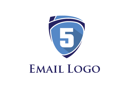number 5 on shield logo
