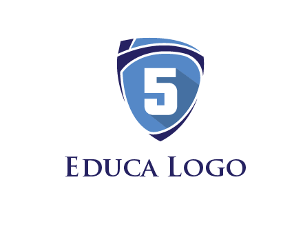 number 5 on shield logo