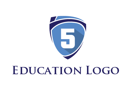 number 5 on shield logo