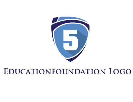 number 5 on shield logo