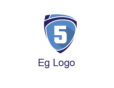 number 5 on shield logo