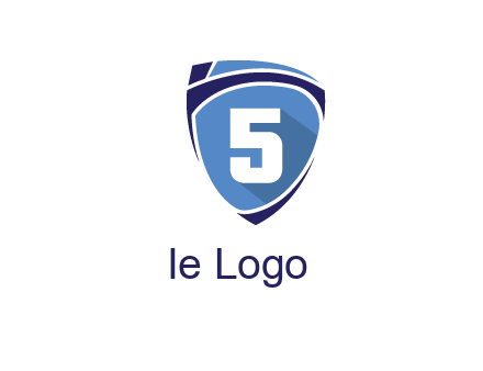 number 5 on shield logo