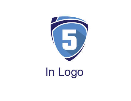 number 5 on shield logo