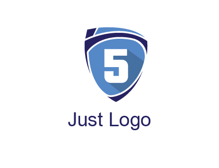 number 5 on shield logo