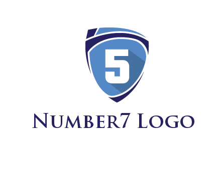 number 5 on shield logo